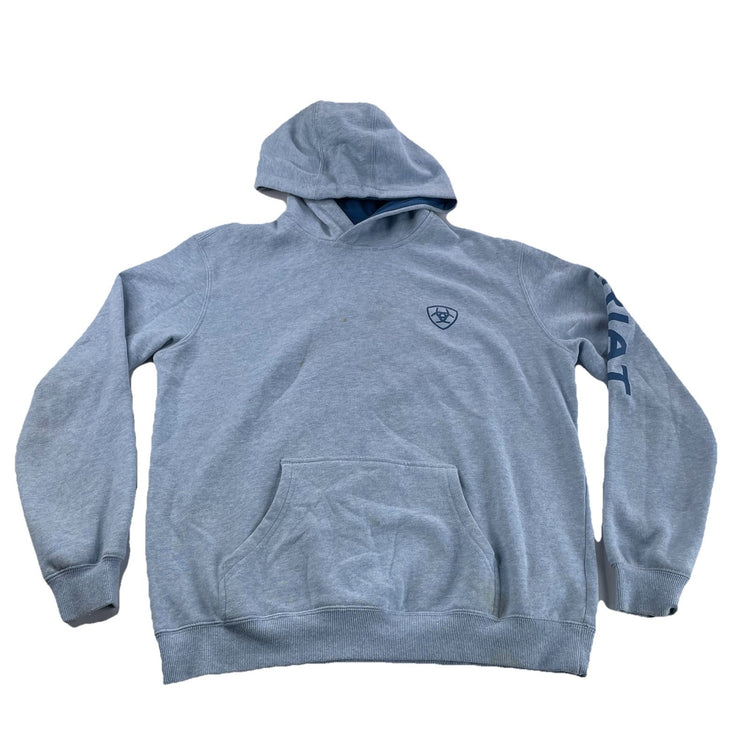Mens Ariat Basic Blue-Grayish Pullover Hoodie Size XL