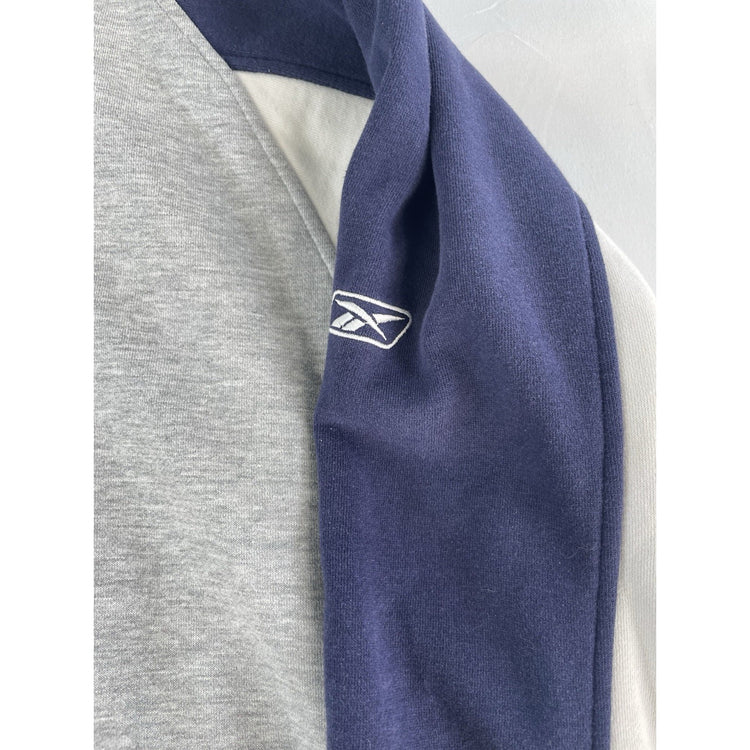Mens Vintage Rebook NFL Dallas Cowboys Gray And Blue Pullover Hoodie Size 2xl