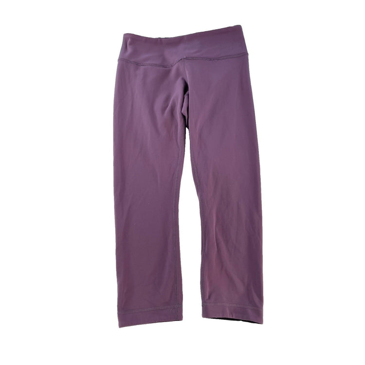 Womens Lululemon Plum Purple Wunder Under Cropped Yoga Capri Leggings Size 6