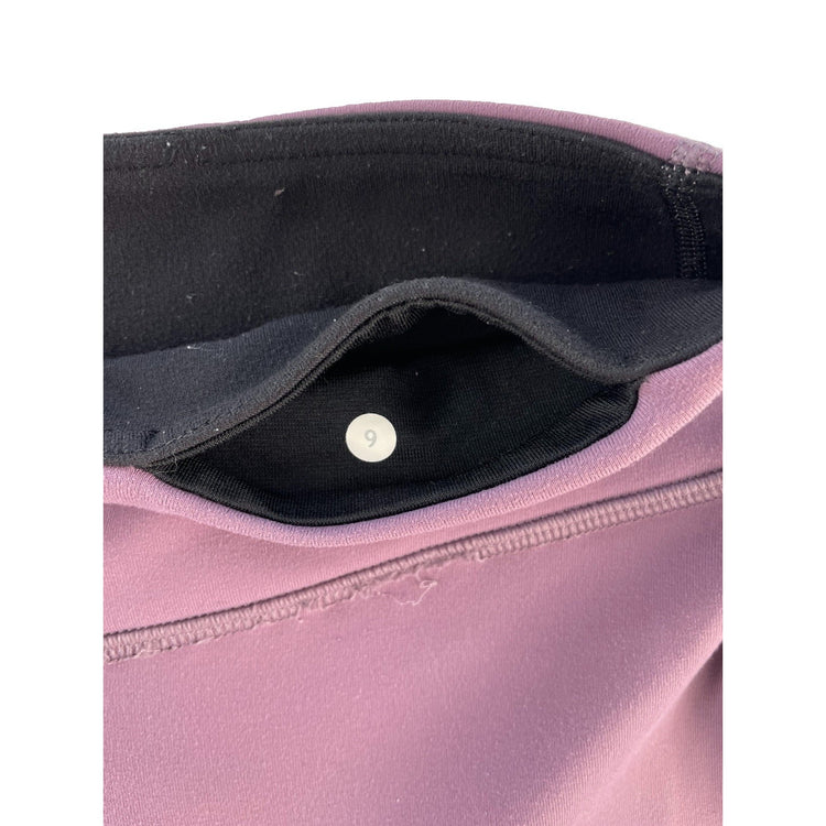 Womens Lululemon Plum Purple Wunder Under Cropped Yoga Capri Leggings Size 6