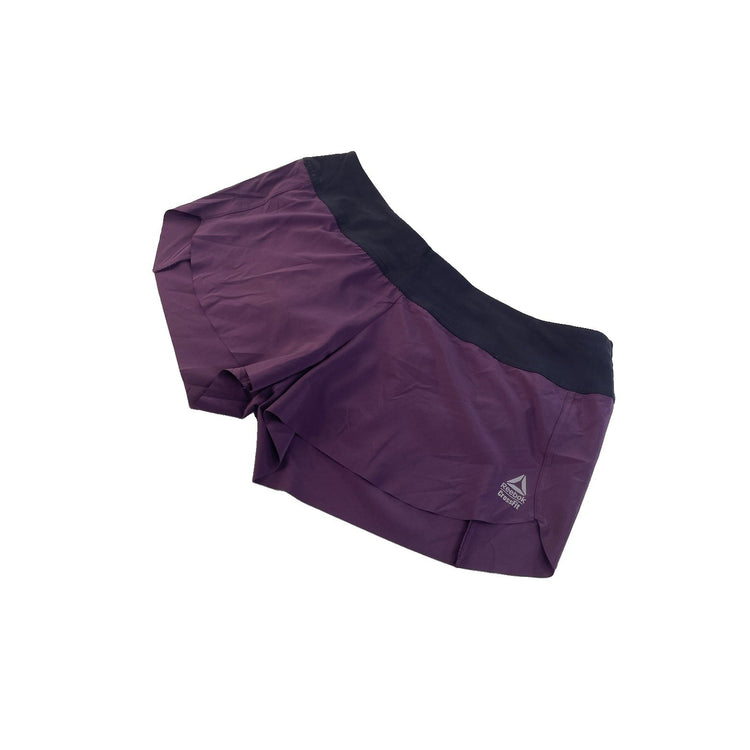 Womens Reebok CrossFit Purple Athletic Training Shorts Size XL