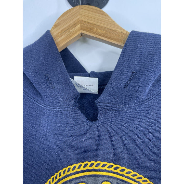 Vintage US Navy Hoodie Adult XL Large Pullover Long Sleeve USA Made Poly Cotton