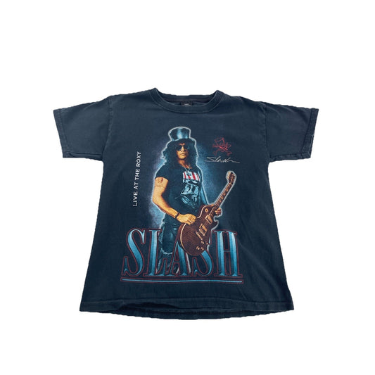 Unisex Vintage La Marca De La Obscuridad Slash Graphic Black Tee Size S