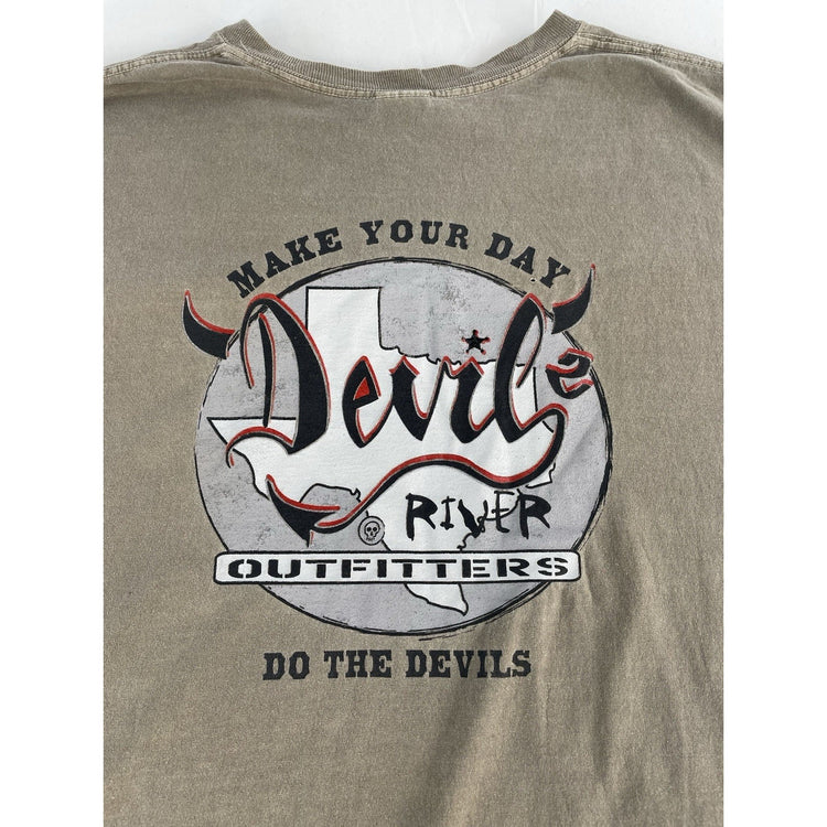 Mens Devils River Outfitters Brown T Shirt Size XL
