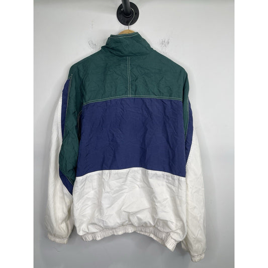 Vtg NIKE White Tag Full Zipper Color Block Lightweight Windbreaker Jacket Men L