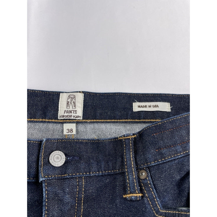 hiroshi kato jeans Mens Size 38 Color Dark Blue Straight