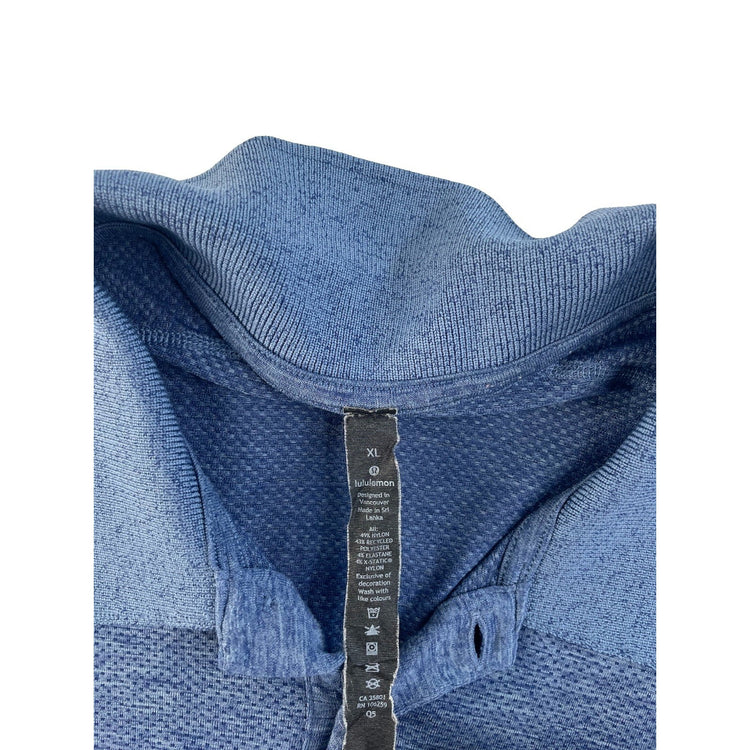 Men's Lululemon "Live in Practice" Performance Polo Shirt Blue Size XL
