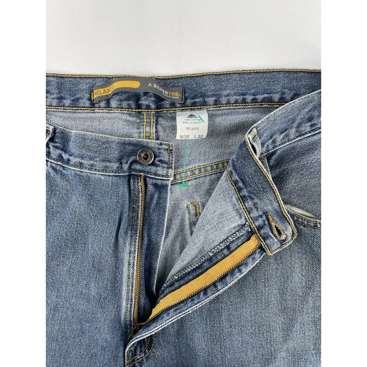 Mens Vintage Levi’s SilverTab Relaxed Fit Blue Denim Jeans Size 38 X 32