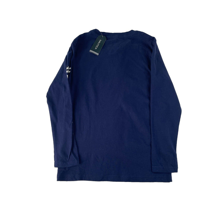 Kids Nautica Navy Blue Long Sleeve T Shirt Size Large