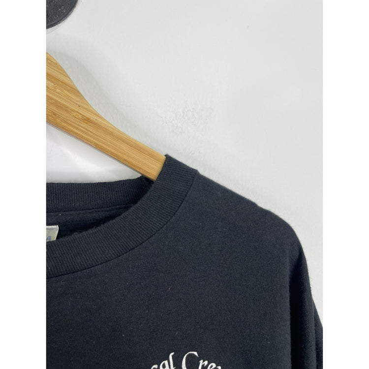 VTG Back Stage Local Crew 1995 Black Cat Logo T Shirt One Size Fits All