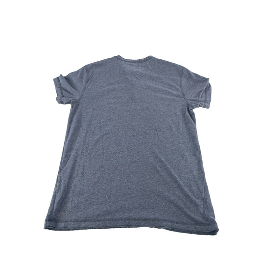 Mens Abercrombie & Fitch Gray Muscle Fit Henley Shirt with Pocket Size Medium