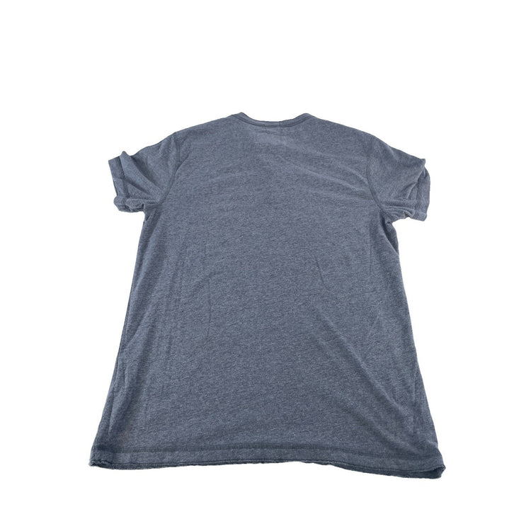 Mens Abercrombie & Fitch Gray Muscle Fit Henley Shirt with Pocket Size Medium