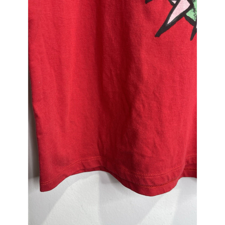 Ed Hardy Crown Bulldog Cotton Poly Short Sleeves Red T-Shirt Men’s Size Large