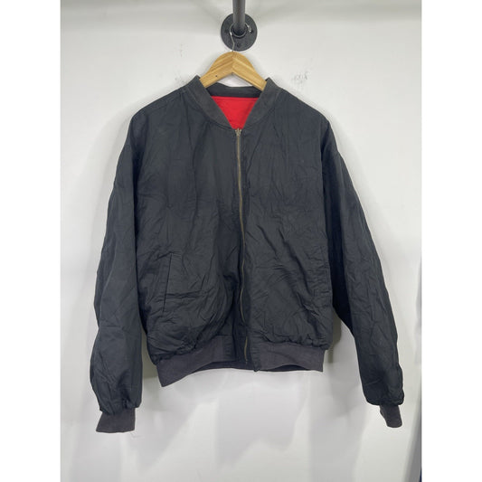 Men’s VTG Marlboro 90s Reversible Bomber Jacket Medium Black / Red Sz Large