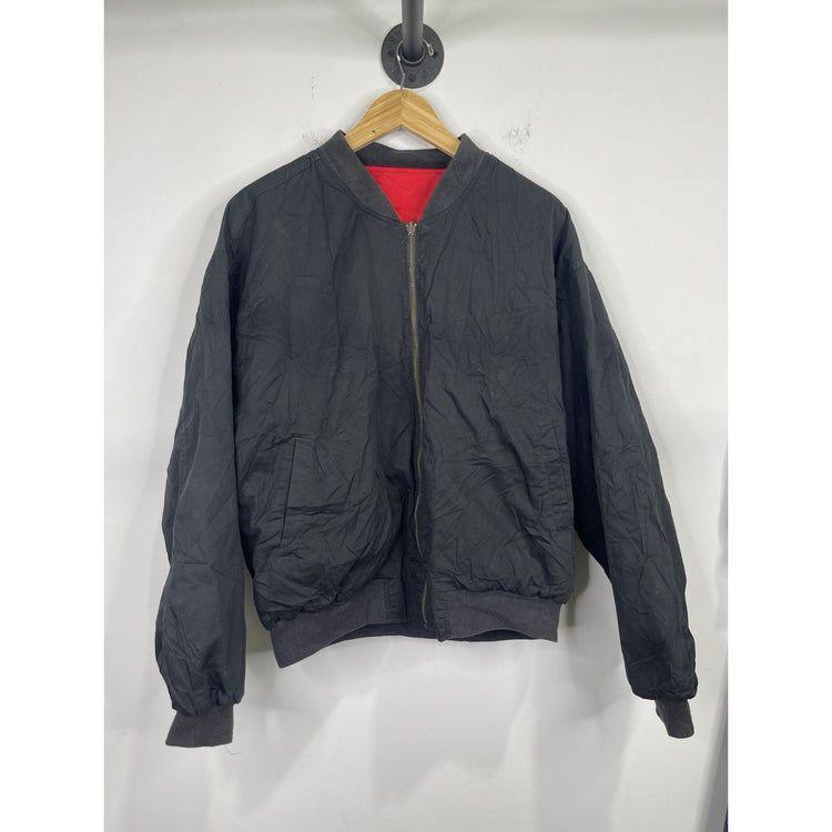 Men’s VTG Marlboro 90s Reversible Bomber Jacket Medium Black / Red Sz Large