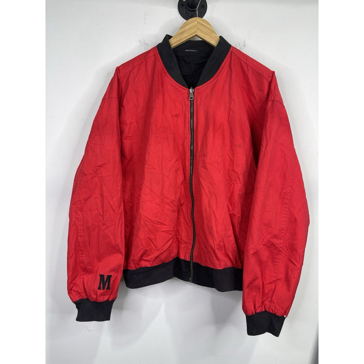Men’s VTG Marlboro 90s Reversible Bomber Jacket Medium Black / Red Sz Large