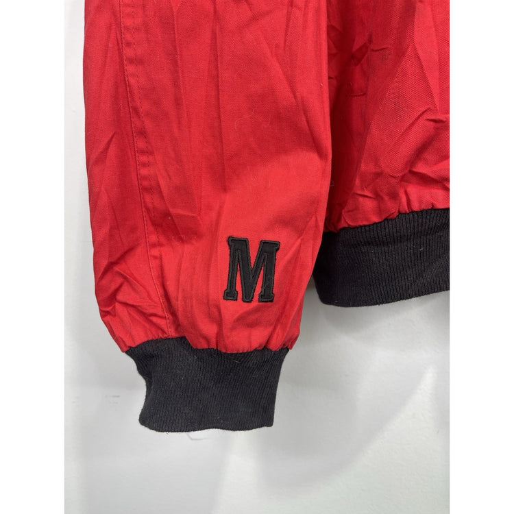 Men’s VTG Marlboro 90s Reversible Bomber Jacket Medium Black / Red Sz Large