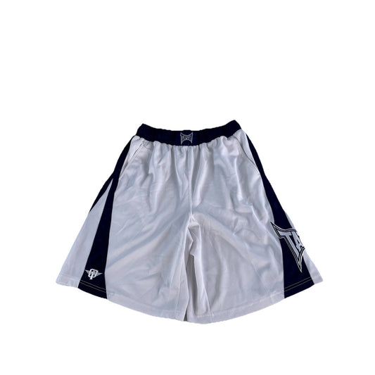 Mens Tapout White & Black Boxing Shorts Size Large