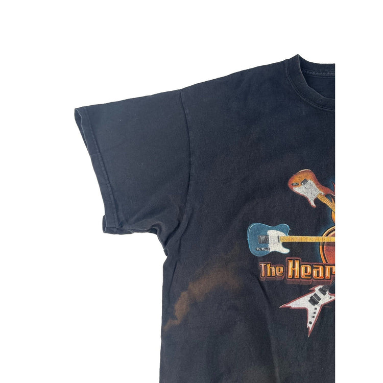 Mens Vintage Jerzees Heart of Rock & Roll Guitar Graphic T-Shirt Size XL