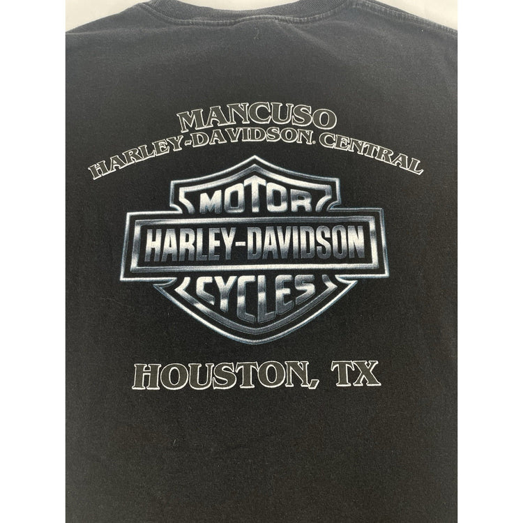 Mens Harley Davidson ‘Live To Ride’ Black Graphic T Shirt Size Medium