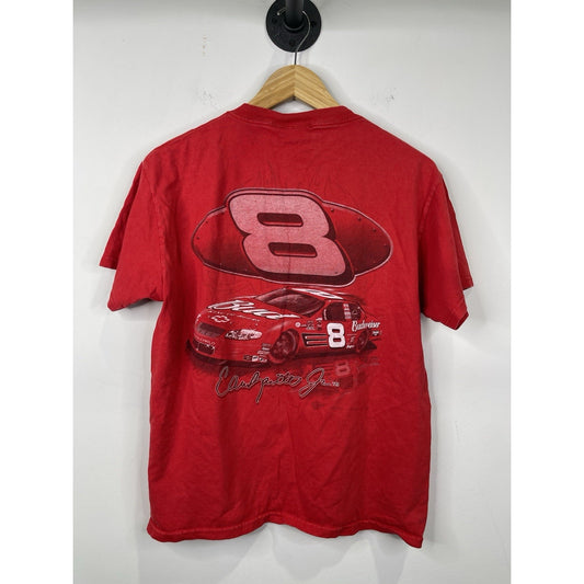 Men’s VTG Dale Earnhardt Jr Shirt Red NASCAR Racing Budweiser #8 T Shirt Sz M