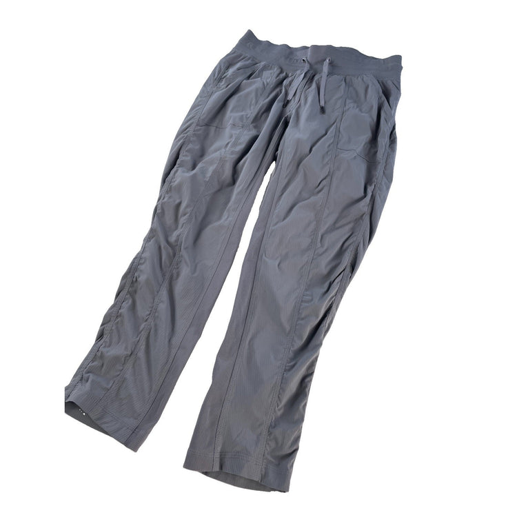 Womens Lululemon Light Gray Ruched Dance Studio Drawstring Track Pants Size S