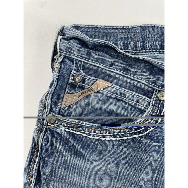 Mens Ariat M4 Relaxed Bootcut Blue Jeans Size 32x30