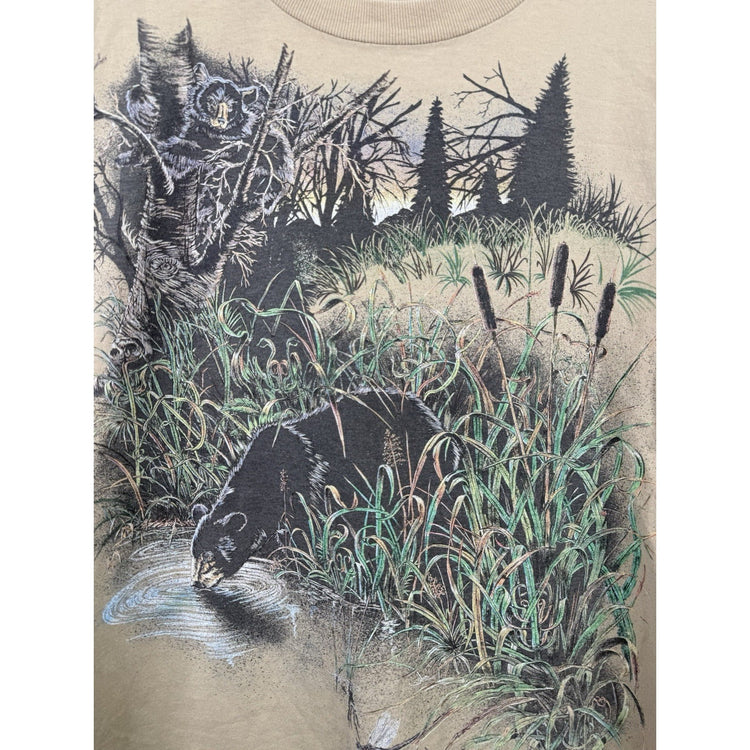 Vintage 1995 Bears Nature T-shirt Size Xl