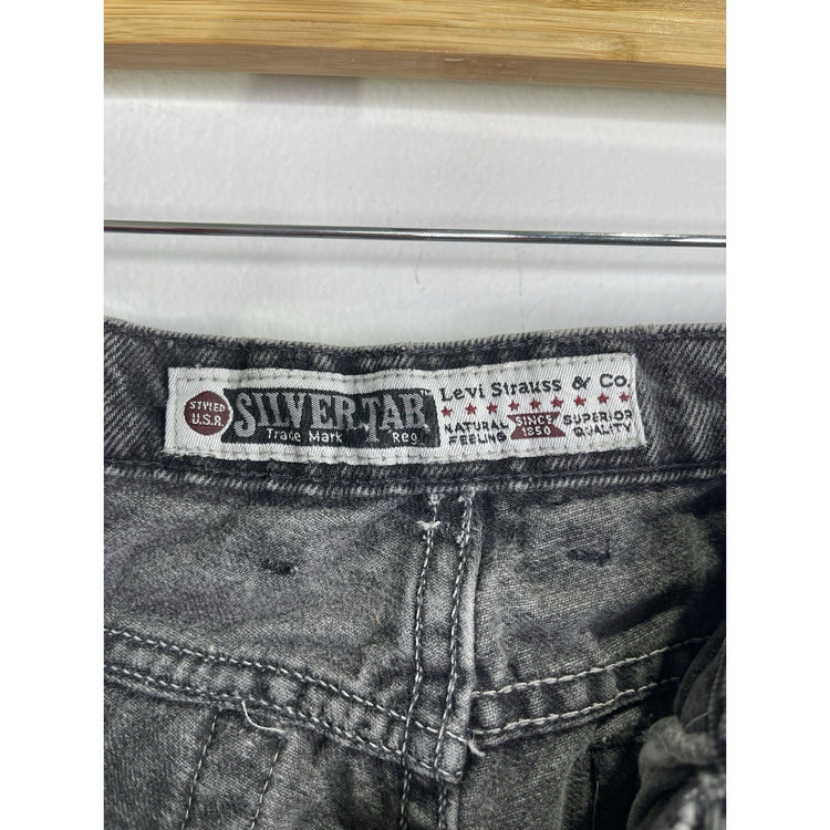 Vintage Y2k Levis Silvertab Baggy Jeans Black Skater Wide Leg Size True 34x34