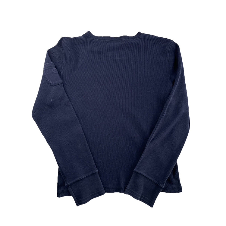 Womens Lauren Ralph Lauren Size Small Petite Navy Blue Long Sleeve