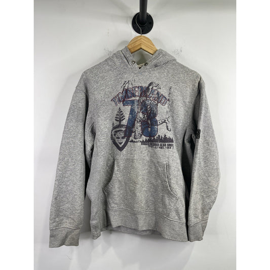 Men’s Y2K Timberland Gray 73’ Graphic Hoodie Sz Small