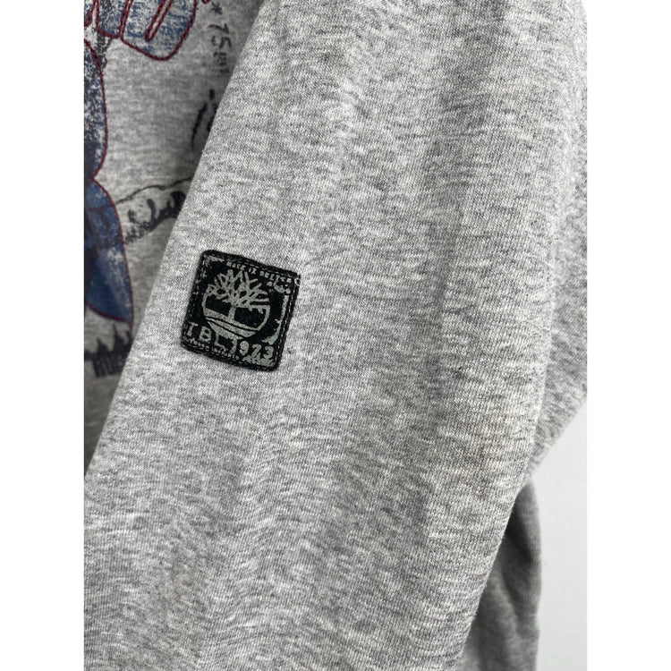 Men’s Y2K Timberland Gray 73’ Graphic Hoodie Sz Small