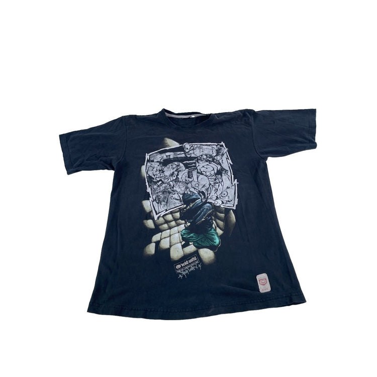 Mens Vintage Ecko Unltd. Graphic T-Shirt Black Streetwear Logo Patch Size L