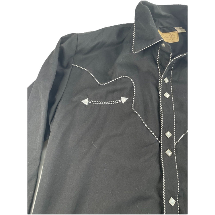 Mens Scully P-726 Legend Black Western Pearl SnapDown Shirt Size Xl