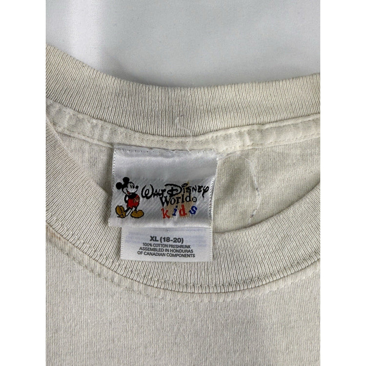 Kids Vintage Disney White Animal Kingdom Graphic Shirt Size Xl