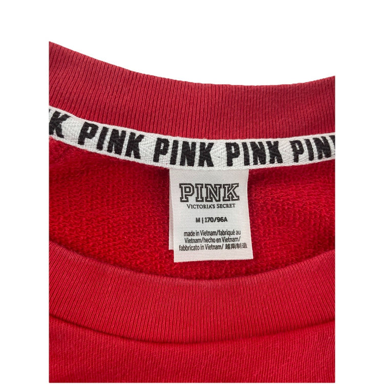 Women’s PINK Victoria Secret Red,Black,&White Crewneck Sweatshirt Size M