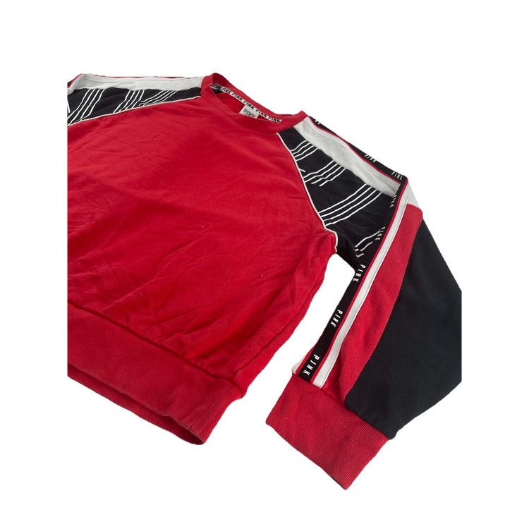 Women’s PINK Victoria Secret Red,Black,&White Crewneck Sweatshirt Size M
