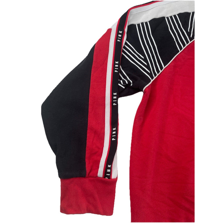 Women’s PINK Victoria Secret Red,Black,&White Crewneck Sweatshirt Size M