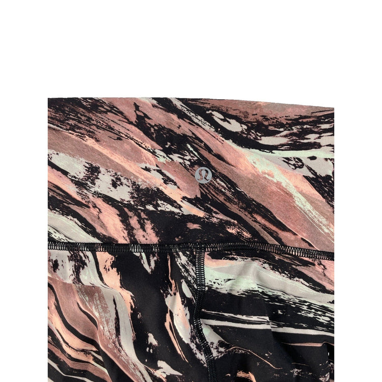Lululemon Women's Multicolor Abstract Print Athletic Leggings, Size 8