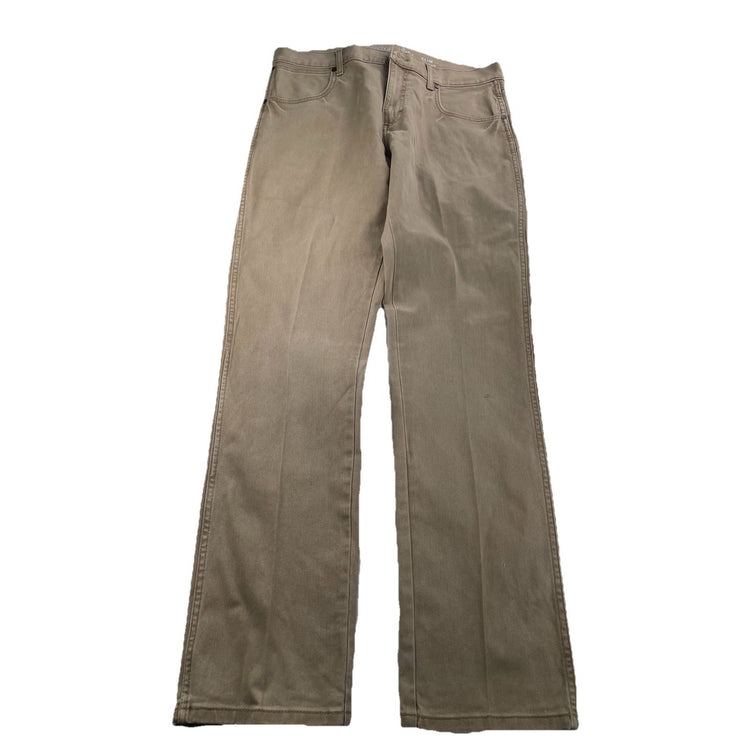 Men’s Wranglers Retro Tan Slim Straight Jeans Size 35x34