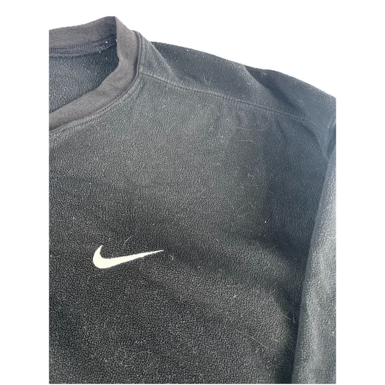 Mens Vintage Nike Classic Black Thermal Fit Sweatshirt Size L