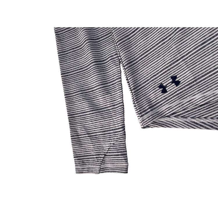⁠Womens Under Armour NWT White Striped Zinger Mines Softball Pullover Size XL
