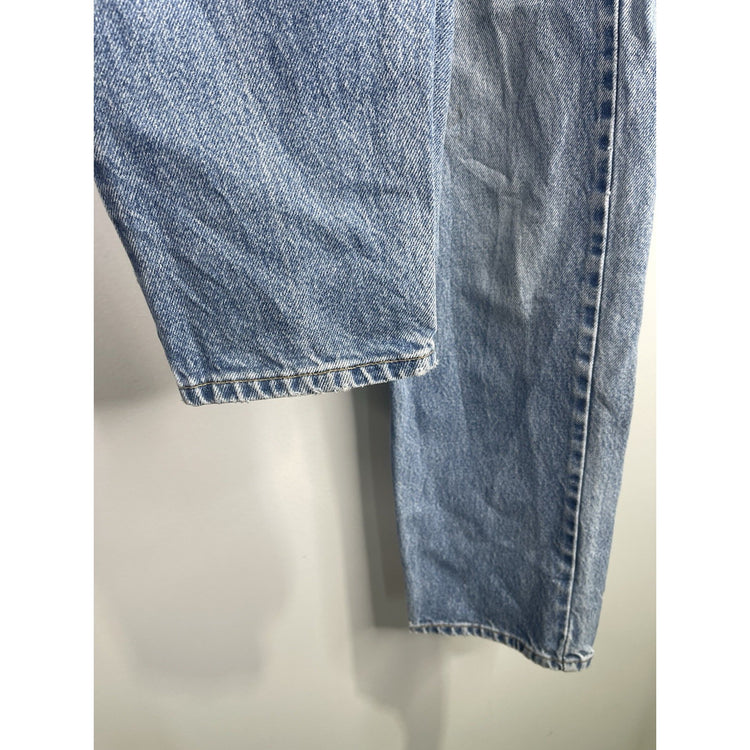 Men’s Levis 505 Jeans Blue Denim Straight Fit Classic Medium Wash Zip Fly 31x32