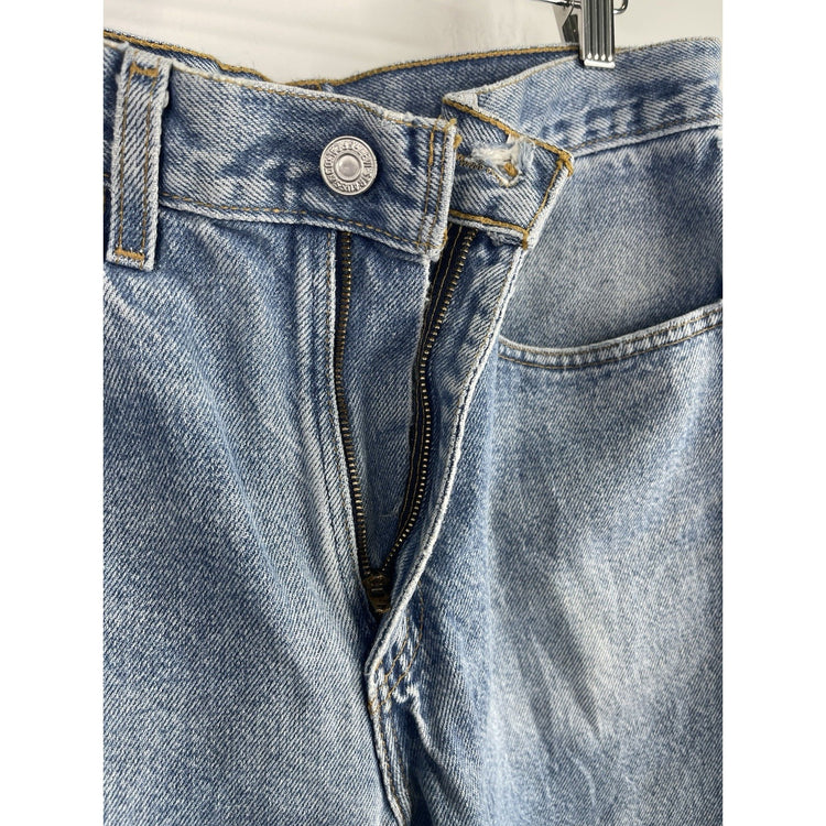 Men’s Levis 505 Jeans Blue Denim Straight Fit Classic Medium Wash Zip Fly 31x32