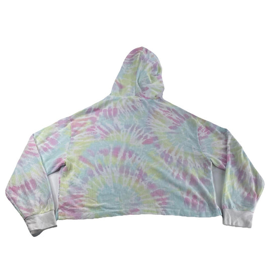 Womens Victoria’s Secret PINK Multicolored Mesh Hooded Sweater Size Large