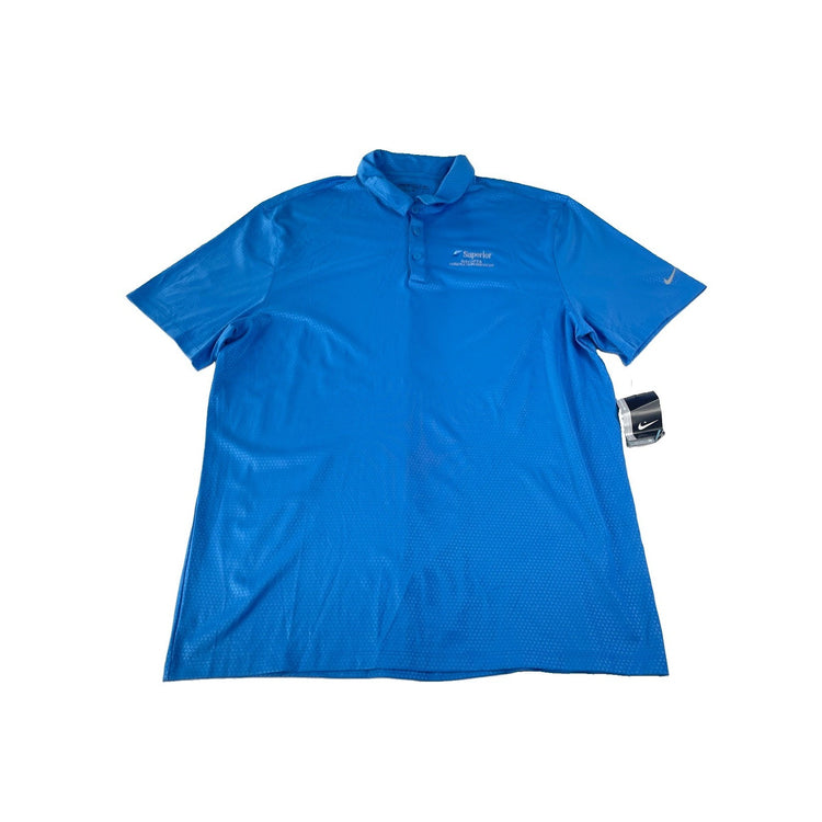Mens Nike Superior Gas Lift & Completion Service Blue Collared T Shirt Size XL
