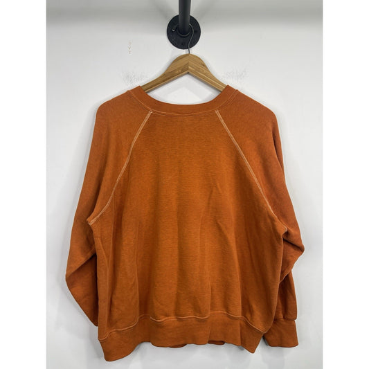 Vintage Texas Long Horns Orange Pullover Sweatshirt Sz Large Soffe Sweats