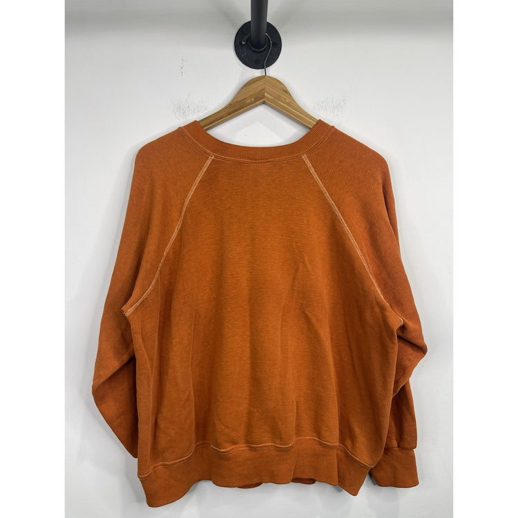 Vintage Texas Long Horns Orange Pullover Sweatshirt Sz Large Soffe Sweats