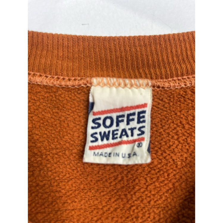 Vintage Texas Long Horns Orange Pullover Sweatshirt Sz Large Soffe Sweats