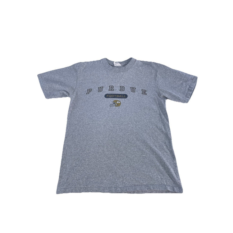 Mens The Cotton Exchange Purdue Football Solid Light Gray Tee Size M